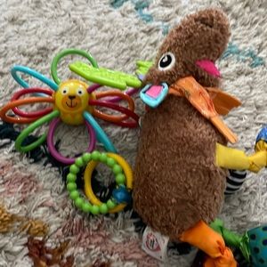 Baby rattle and multi purpose stuffed animal